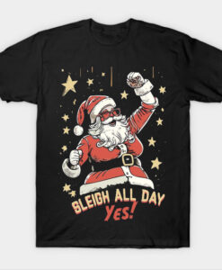 star santa black T-shirt