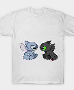 stich and tootlesh White T-shirt