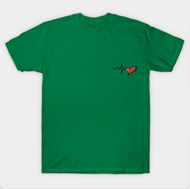 Green T-shirt Couple Valentine Green T-shirt Couple Valentine